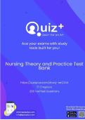NURSING TEST BANK Exam Questions with 100&percnt; Correct Answers Complete Verified Study Pack for Exam Preparation and Revision Updated 2026&ndash;2027 Edition