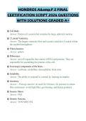 HONDROS A&P 2 FINAL CERTIFICATION SCRIPT 2026 QUESTIONS WITH SOLUTIONS GRADED A&plus;