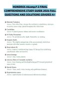 HONDROS A&P 2 FINAL COMPREHENSIVE STUDY GUIDE 2026 FULL QUESTIONS AND SOLUTIONS GRADED A&plus;