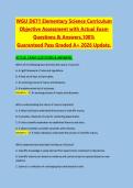 WGU D671 Elementary Science Curriculum 2026 Objective Assessment Complete Material with Actual Exam Questions and Answers