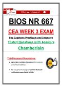BIOS NR 667 CEA Week 3 Exam &lpar;2026&rpar; &vert; Chamberlain FNP Capstone &ndash;  Actual Questions and Answers &lpar;PDF&rpar;