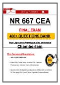 NR 667 CEA Final Exam  Questions Bank &lpar;2026&rpar; &vert; Chamberlain FNP &ndash;  Actual Questions and Answers &lpar;PDF&rpar;