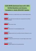 CCDS IBHRE Certification 2026&sol;2027 Complete Exam Material with Verified Questions and Answers