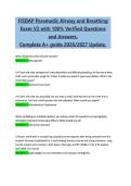 FISDAP Paramedic Airway and Breathing Exam V2 2026&sol;2027 Complete Material with Verified Questions and Answers