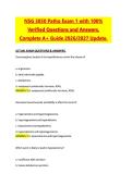 NSG 3850 Pathophysiology 2026&sol;2027 Exam 1 Complete Material with Verified Questions and Answers