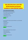 NSG 3850 Pathophysiology 2026&sol;2027 Exam 2 Complete Material with Verified Questions and Answers