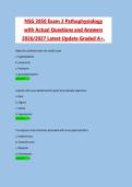 NSG 3850 Pathophysiology 2026&sol;2027 Exam 3 Complete Material with Actual Questions and Verified Answers