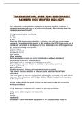 VCA ENGELS FINAL QUESTIONS AND CORRECT ANSWERS 100&percnt; VERIFIED 2026-2027&excl;&excl;