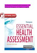 Test Bank for Essential Health Assessment&comma; 2nd Edition by Janice Thompson &vert; Complete All Chapters &vert; Verified Questions & Answers with NCLEX&reg;-Style  &vert; Nursing Health Assessment Prep