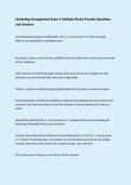 Marketing Management Exam 1 Multiple Choice Practice Questions and Answers