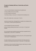 Principles of Marketing 3300 Exam 1 Study Guide and Practice Questions
