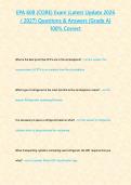 EPA 608 &lpar;CORE&rpar; Exam &lpar;Latest Update 2026 2027&rpar; Questions & Answers -Grade A- 100- Correct&period;
