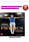 Test Bank for College Physics&comma; 5th Edition by Alan Giambattista &vert; Complete Chapters 1-30 &vert; Questions & Answers with Step-by-Step Solutions &vert; Mechanics&comma; Electromagnetism&comma; Quantum Physics