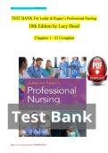 Leddy peppers professional nursing 10th edition hood test bank