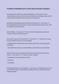 Principles of Marketing Exam 4 Study Guide and Practice Questions