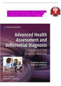 Test Bank for Advanced Health Assessment and Differential Diagnosis&colon; Essentials for Clinical Practice&comma; 1st Edition by Karen M&period; Myrick & Laima M&period; Karosas &vert; Chapters 1-12 &vert; Verified Questions & Answers &vert; NP&comma; PA&comma; & APRN Exam Prep 