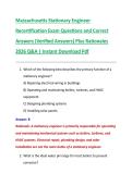 Massachusetts Stationary Engineer  Recertification Exam Questions and Correct  Answers &lpar;Verified Answers&rpar; Plus Rationales  2026 Q&A &vert; Instant Download Pdf