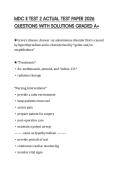 MDC II TEST 2 ACTUAL TEST PAPER 2026 QUESTIONS WITH SOLUTIONS GRADED A&plus;