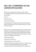 MDC II TEST 2 COMPREHENSIVE TEST 2026 QUESTIONS WITH SOLUTIONS