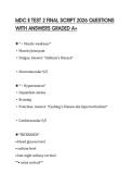 MDC II TEST 2 FINAL SCRIPT 2026 QUESTIONS WITH ANSWERS GRADED A&plus;