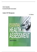 Test Bank for Essential Health Assessment&comma; 1st Edition by Patricia M&period; Dillon &ndash; Complete Chapter Questions & Answers Resource