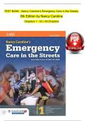 Emergency Care in the Streets 8th Edition Test Bank &ndash; Nancy Caroline Complete Questions & Verified Answers &lpar;Paramedic Exam Prep&rpar;