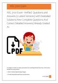 NSG 3100 Exam  Verified  Questions and  Answers &lpar;2 Latest Versions&rpar; with Deatailed   Solutions New Complete Questions And  Correct Detailed Answers&vert; Already Graded  A&plus; 