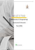 MAT3700 Assignment 04 Answers Year 2026
