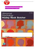 Test Bank for Abnormal Psychology&comma; 18th Edition by Jill M&period; Hooley&comma; Matthew K&period; Nock & James N&period; Butcher &vert; Complete Chapters 1-17 &vert; Questions & Answers with DSM-5-TR Clinical Vignettes &vert; Psychopathology & NCE Exam Prep
