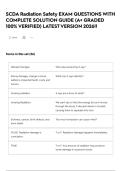 SCDA Radiation Safety EXAM QUESTIONS WITH COMPLETE SOLUTION GUIDE &lpar;A&plus; GRADED 100&percnt; VERIFIED&rpar; LATEST VERSION 2026&excl;&excl;