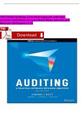 Test Bank for Auditing&colon; A Practical Approach with Data Analytics&comma; 2nd Edition by Laura Davis Wiley&comma; Raymond N&period; Johnson & Robyn Moroney &vert; Complete Chapters 1-16 &vert; Questions & Answers with CPA Exam-Style Rationales &vert; Data Analytics in Auditing 