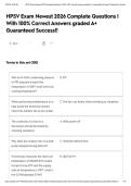 HPSV Exam Newest 2026 Complete Questions &vert; With 100&percnt; Correct Answers graded A&plus; Guaranteed Success&excl;&excl;