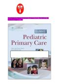 Test Bank for Burns' Pediatric Primary Care&comma; 7th Edition by Dawn Lee Garzon Maaks&comma; Nan M&period; Gaylord & Nancy Barber Starr &vert; Complete Chapters 1-46 &vert; Questions & Answers with Clinical Rationales &vert; PNP&comma; FNP & Pediatric Board Exam Prep
