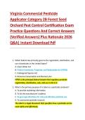 Virginia Commercial Pesticide  Applicator Category 2B Forest Seed  Orchard Pest Control Certification Exam  Practice Questions And Correct Answers  &lpar;Verified Answers&rpar; Plus Rationale 2026  Q&A&vert; Instant Download Pdf  