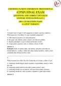 CPXP FINAL EXAM &vert; CERTIFIED PATIENT EXPERIENCE PROFESSIONAL 2026 &sol; 2027  EXAM QUESTIONS AND CORRECT DETAILED   ANSWERS WITH RATIONALES &vert;&vert;   100&percnt; GUARANTEED PASS&excl;&excl;    <LATEST VERSION>
