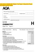 AQA GCSE CHEMISTRY Higher Tier Paper 2 Question Paper and Mark Scheme 2025