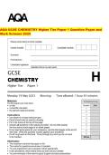 AQA GCSE CHEMISTRY Higher Tier Paper 1 Question Paper and Mark Scheme 2025