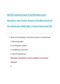 NCCER Carpentry Level 4 Certification exam  Questions and Correct Answers &lpar;Verified Answers&rpar;  Plus Rationales 2026 Q&A &vert; Instant Download Pdf 
