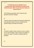 FIT BCBA Mock Exam 2026&sol;2027 Actual  Comprehensive Real Verified Exam Questions and  Verified Answers &lpar;100&percnt; Correct Answers&rpar; Graded A&plus; &vert;  Newest Exam&excl;&excl;&excl; 