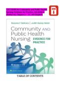 Test Bank for Community and Public Health Nursing&colon; Evidence for Practice&comma; 4th Edition by Rosanna F&period; DeMarco & Judith Healey-Walsh &vert; Complete Chapters 1-25 &vert; Questions & Answers with NCLEX&reg;-Style Rationales &vert; Population Health&comma; Epidemiology & CHPN Exam Pre