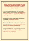 Maryville NURS 615 Pharm Exam 2&comma; 2026&sol;2027 Actual  Complete Real Verified Exam Questions & Correct  Answers &lpar;Verified Answers&rpar; &vert; Already Graded A&plus; &vert;  Newest Exam&excl;&excl;&excl;
