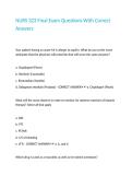 NURS 323 Final Exam Questions With Correct Answers