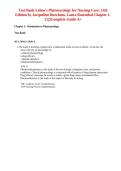 Test Bank Lehne Pharmacology for Nursing Care 11th Edition 2026 ISBN 9780323827973 Burchum Rosenthal Chapters 1-112 Complete Guide A&plus;