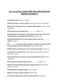 ELE 146 ACTUAL EXAM PAPER 2026 QUESTIONS WITH ANSWERS GRADED A&plus;