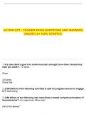 ACTION CPT Trainer Exam Study Guide &vert; Certified Personal Trainer Practice Questions & Answers