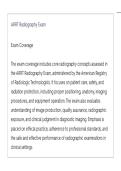 ARRT Radiography Exam ACTUAL EXAM LATEST UPDATE THIS YEAR QUESTIONS AN DETAILED ANSWERS&lowbar;compressed