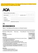 AQA AS ECONOMICS Paper 2 The National Economy in a Global Context Question Paper and Mark Scheme 2025