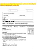 AQA AS ECONOMICS Paper 1 The Operation of Markets and Market Failure Question Paper and Mark Scheme 2025