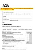 AQA AS CHEMISTRY Paper 1 Inorganic and Physical Chemistry Question Paper and Mark Scheme 2025