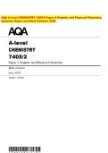 AQA A-level CHEMISTRY 7405&sol;2 Paper 2 Organic and Physical Chemistry Question Paper and Mark Scheme 2025
